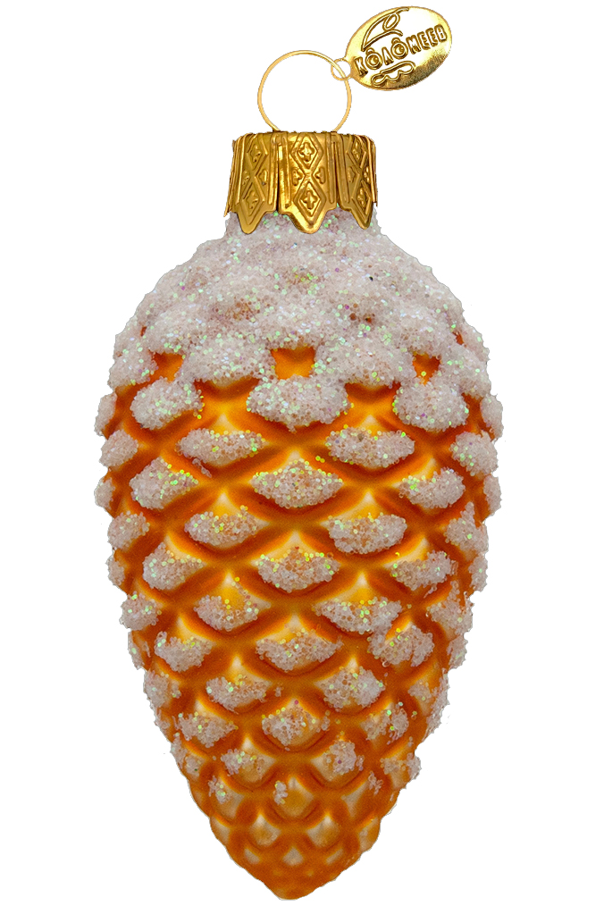 Елочное украшение Шишка в снегу матовая ФУ-2-90/22